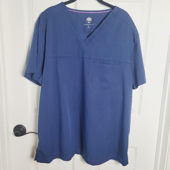 Healing Hands Scrubs Set Mens XL V-Neck Justin Top Daniel Cargo Pants Nursing - Picture 1 of 16
